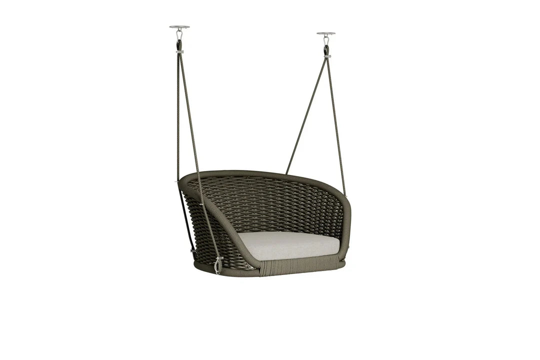 Single Seater Hanging Swing Without Stand For Balcony , Garden Swing (Black)