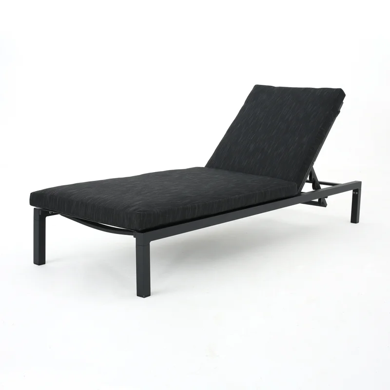 Sleek Black Lounger – Relax in Ultimate Comfort