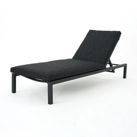 Sleek Black Lounger – Relax in Ultimate Comfort