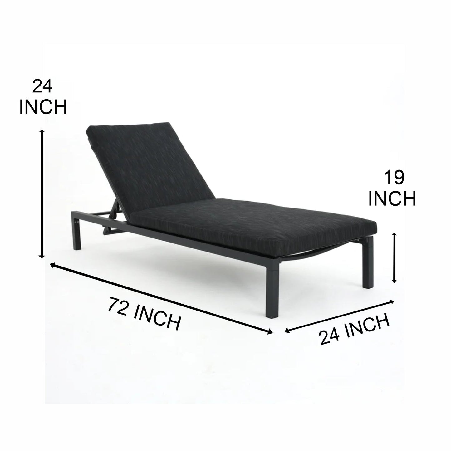 Sleek Black Lounger – Relax in Ultimate Comfort